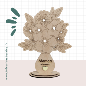 Porte-fleurs en bois