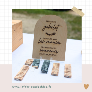 Pancarte mariage cadeau invités