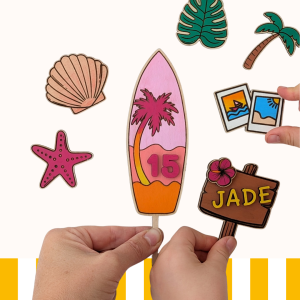 Cake Topper - Tropical Orange