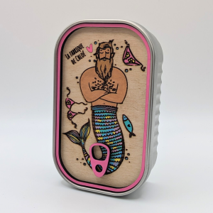 Boîte à Bijoux Conserve - Homme sirène rose